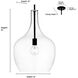 Lamara 1 Light 15 inch Vintage Brass Indoor Pendant Ceiling Light